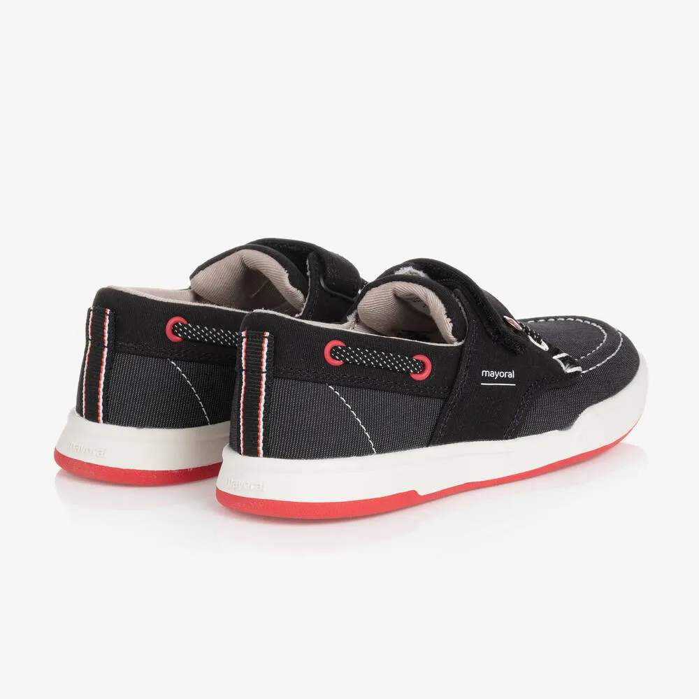 Boys Black Velcro Trainers