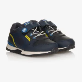 Boys Blue Leather Trainers