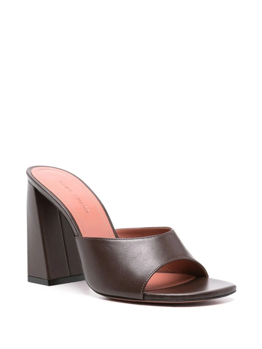 Chic Leather Heeled Mules