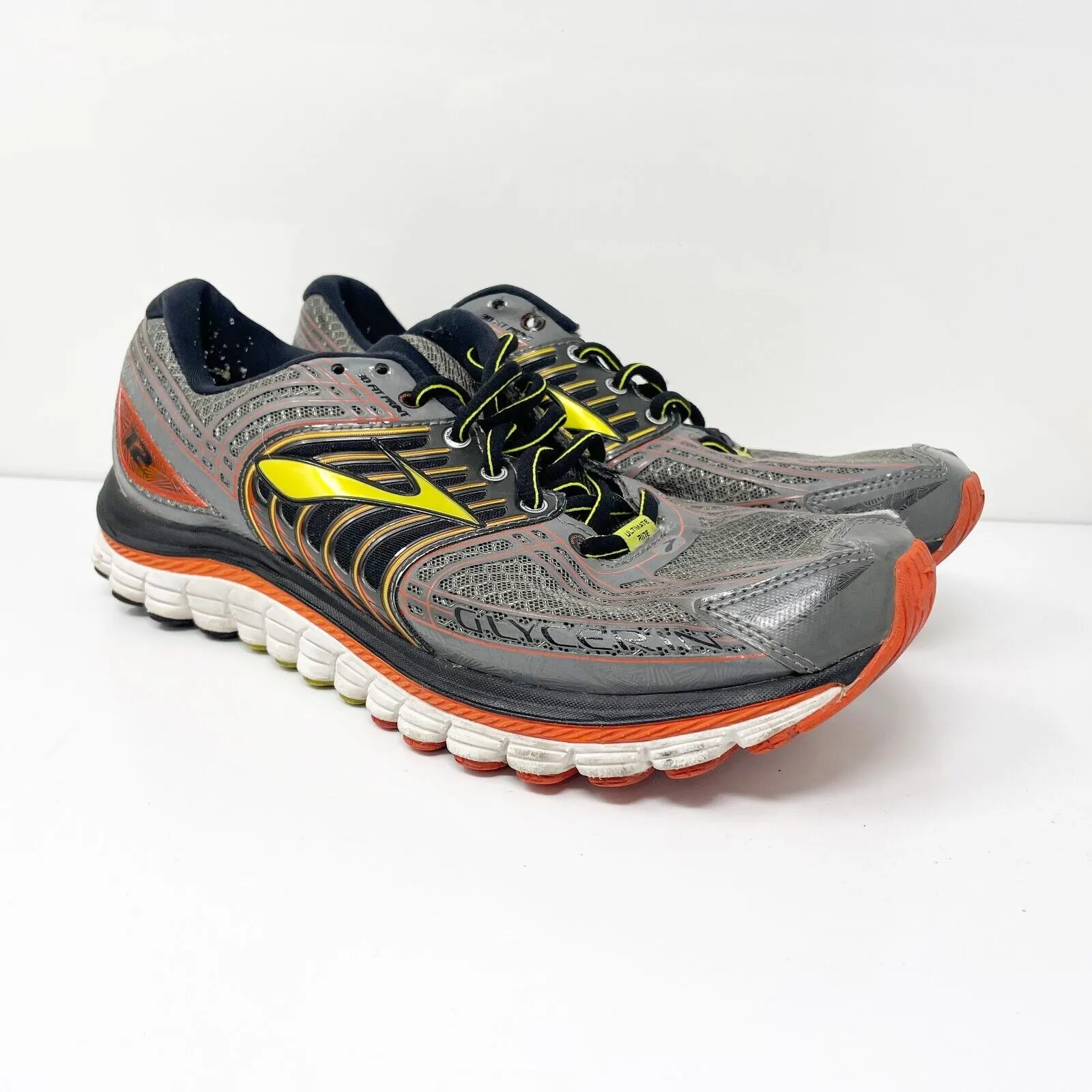 Brooks Mens Glycerin 12 1101671D024 Gray Running Shoes Sneakers Size 9.5 D