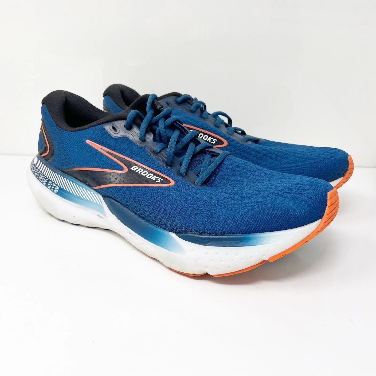 Brooks Mens Glycerin GTS 21 1104201D474 Blue Running Shoes Sneakers Size 12.5 D