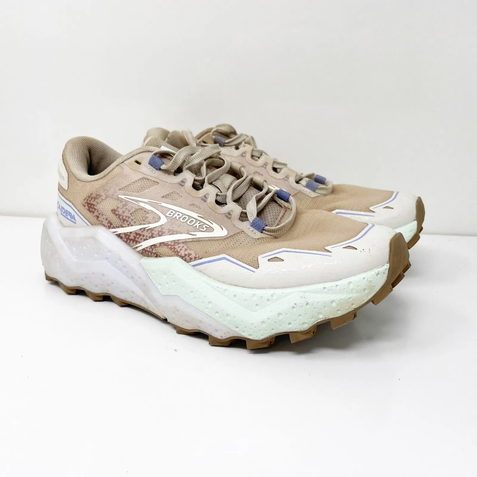 Brooks Womens Caldera 7 1204041B227 Beige Running Shoes Sneakers Size 8 B