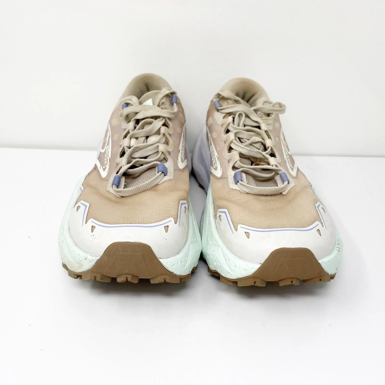 Brooks Womens Caldera 7 1204041B227 Beige Running Shoes Sneakers Size 8 B