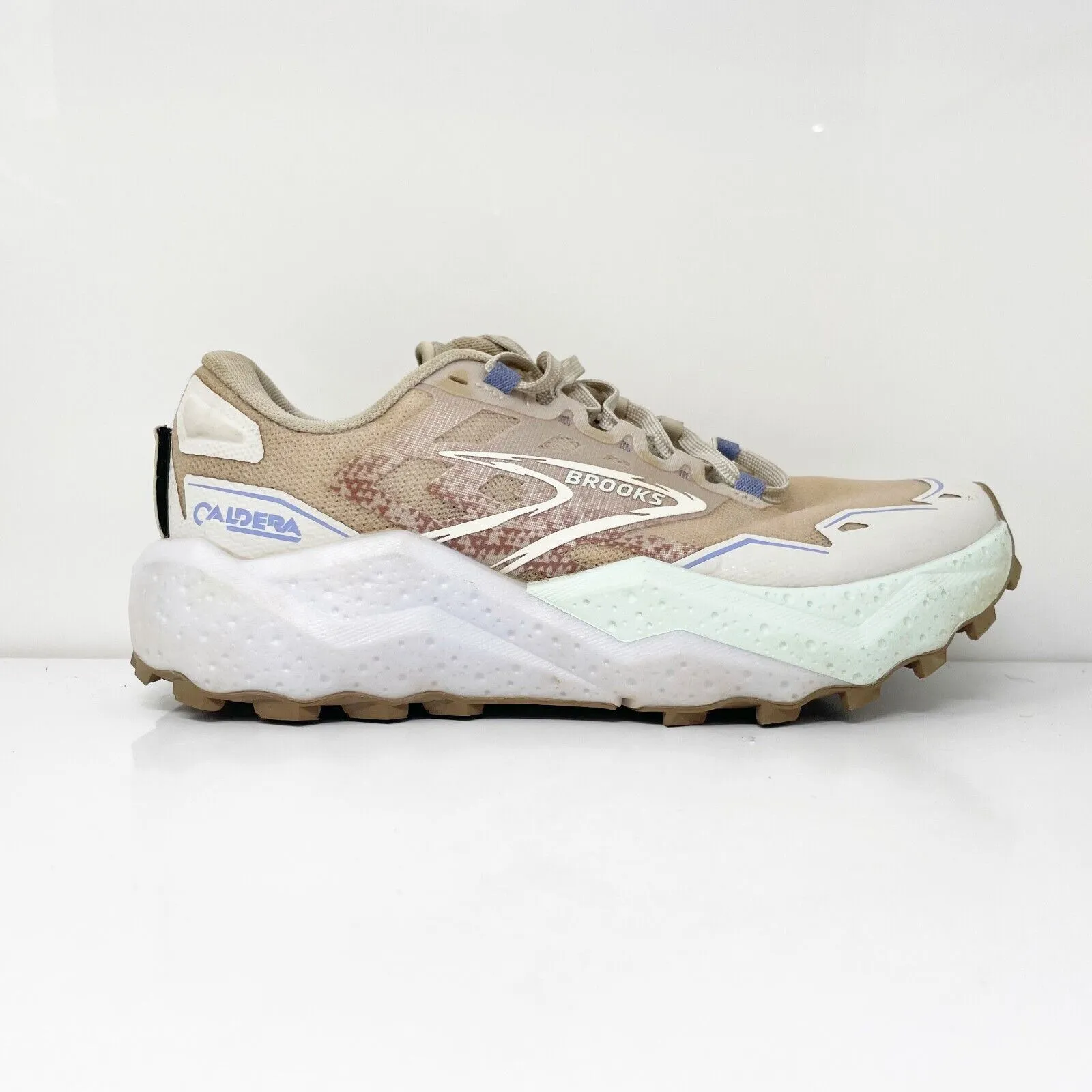 Brooks Womens Caldera 7 1204041B227 Beige Running Shoes Sneakers Size 8 B