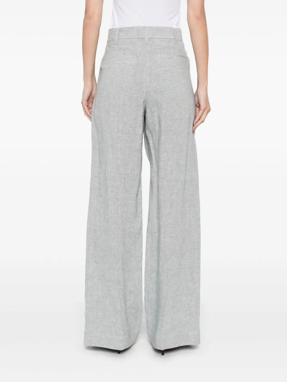 Brunello Cucinelli Linen Wide Leg Trousers