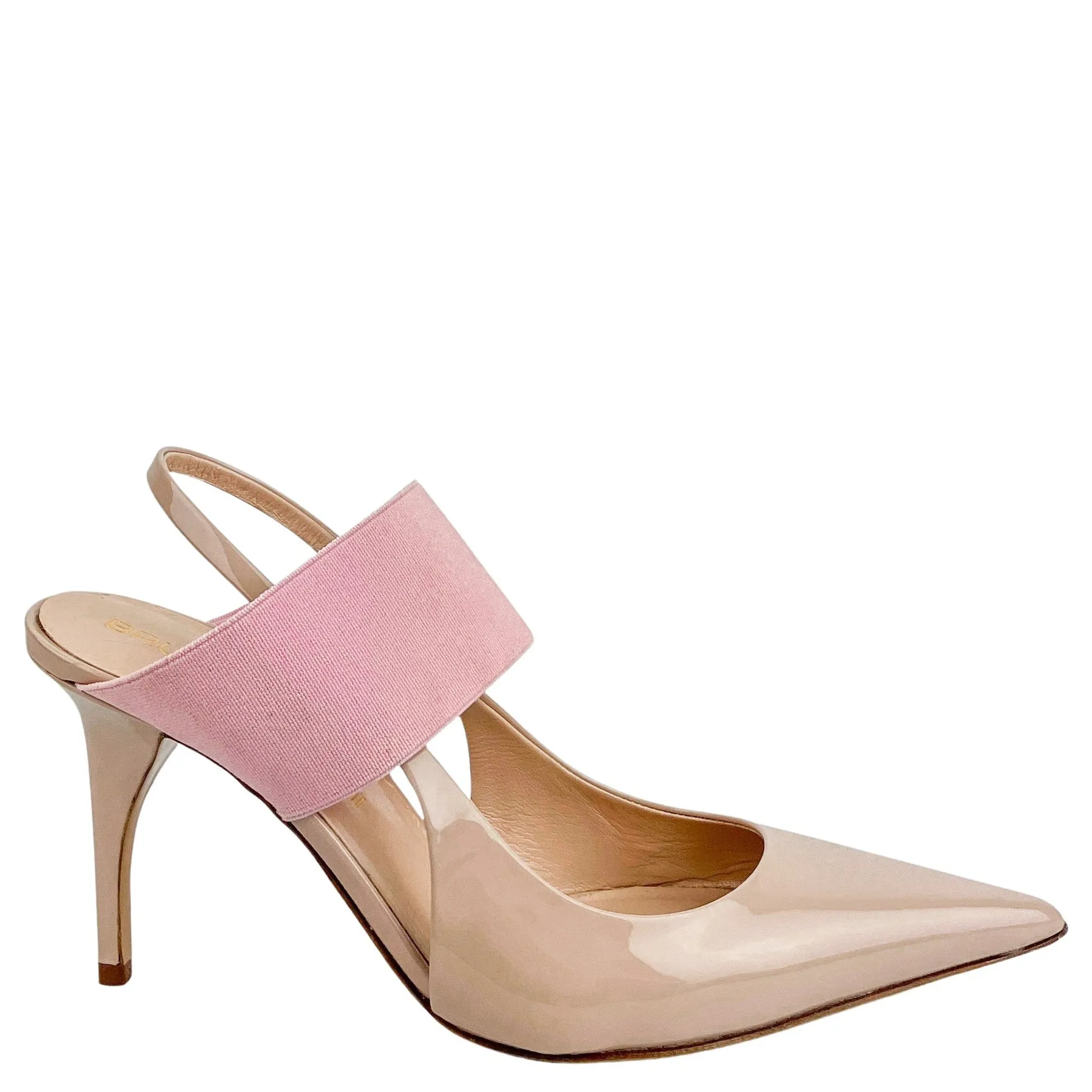 Bruno Frisoni Pointy Tonic Heels in Patent Nude