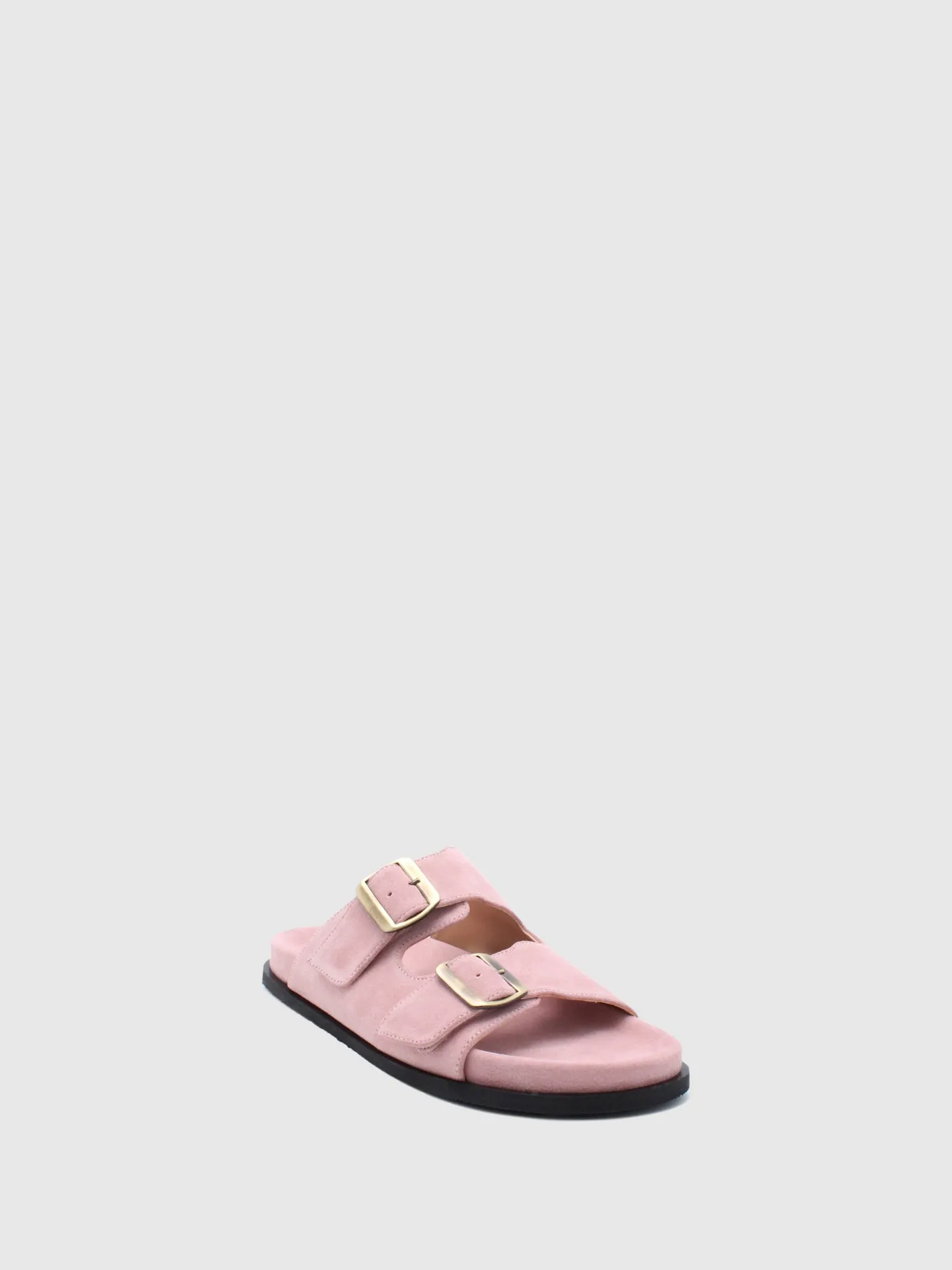 Buckle Mules Impact Pink