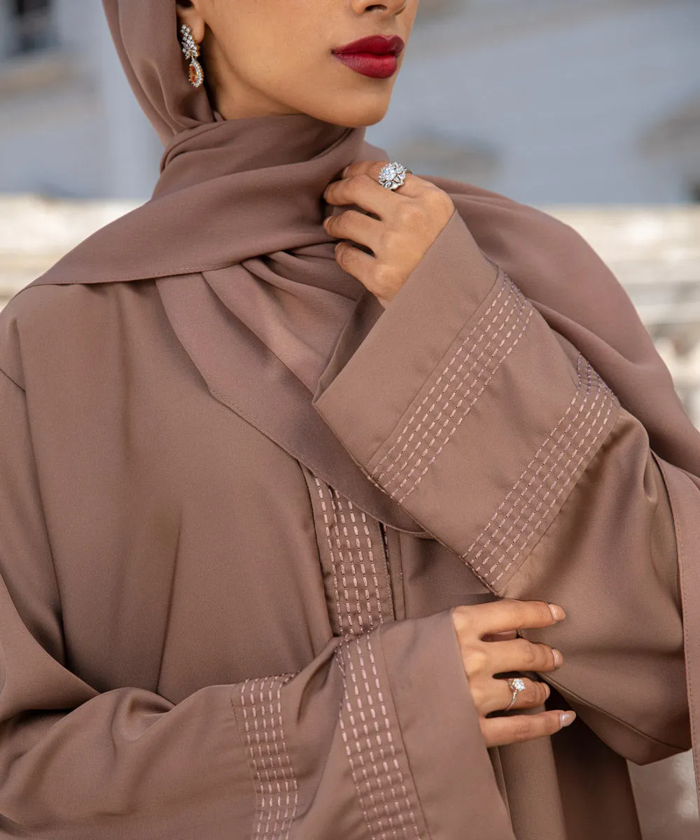 Button Abaya Through Set