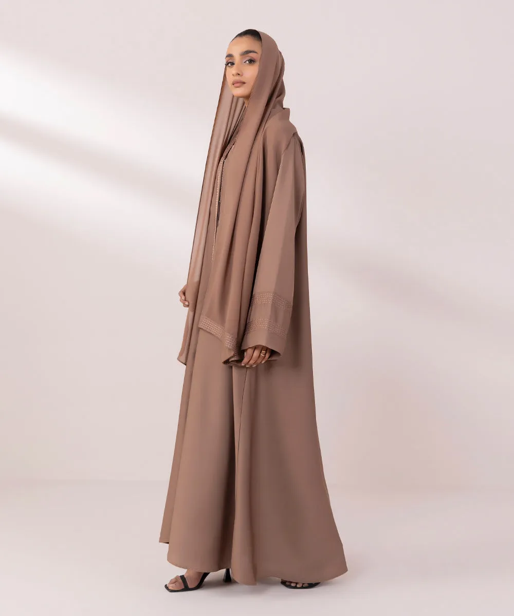 Button Abaya Through Set