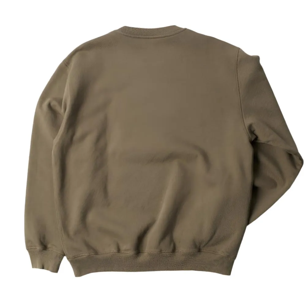 BY PARRA FUTURE VISION CREW NECK SWEATSHIRT // STONE GREY