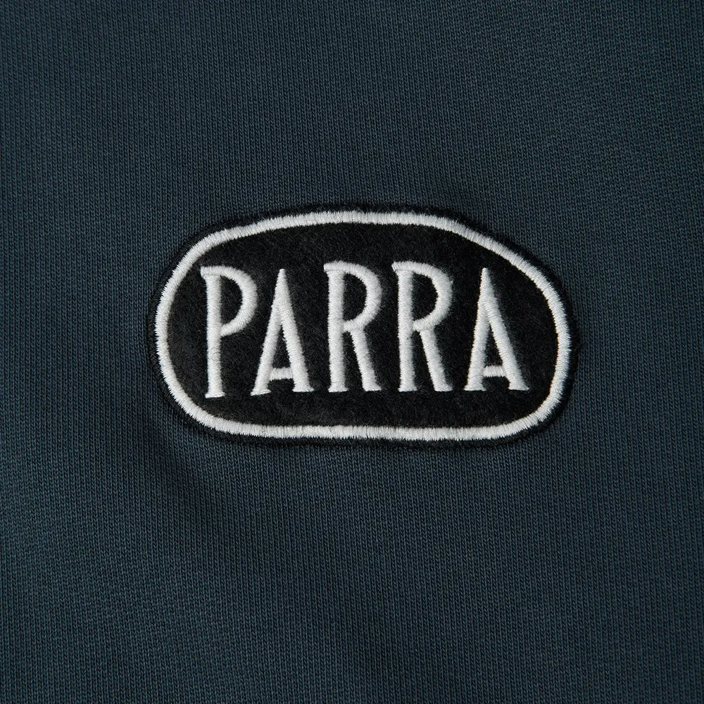 BY PARRA OVAL LOGO HOODED SWEATSHIRT // WASHED BLUE