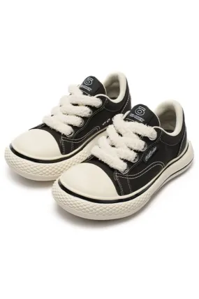 Canvas Low Black Shoes