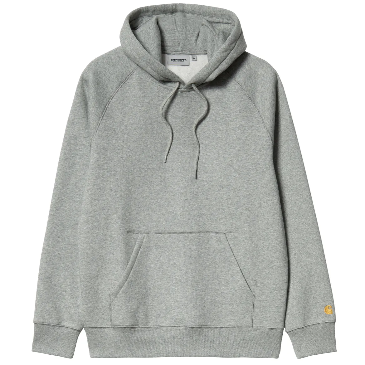 CARHARTT WIP HOODED CHASE SWEATSHIRT // DARK GREY HEATHER/GOLD