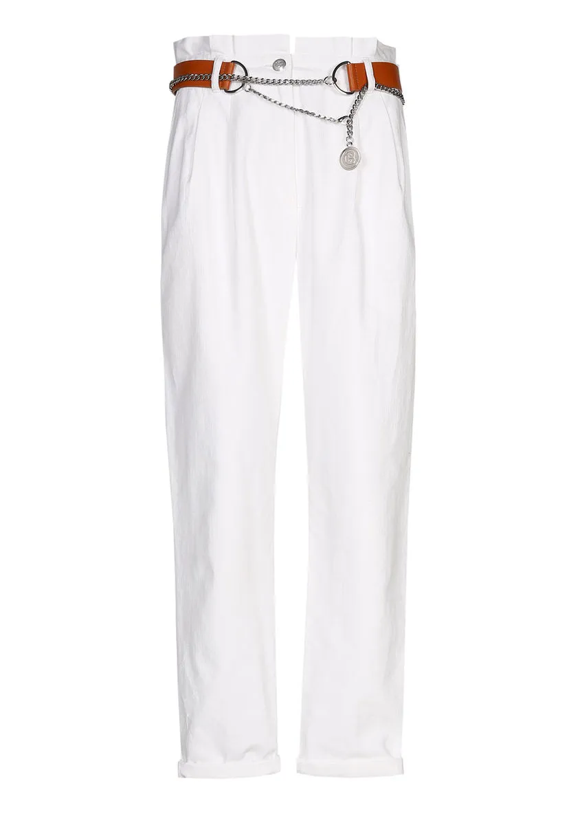 Caroline Biss PANAMA PAPERBAG COTTON TROUSERS