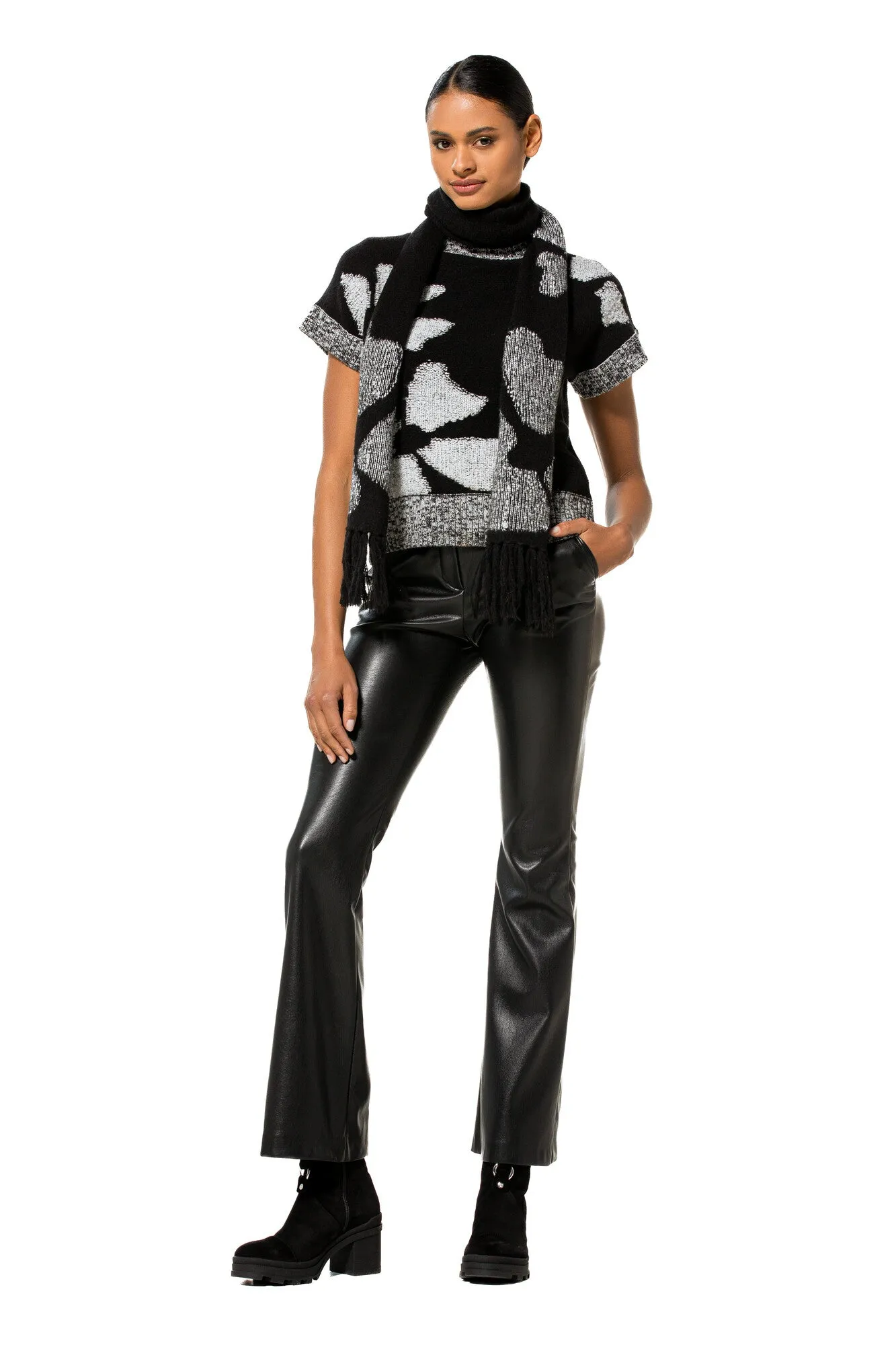 Caroline Biss STRAIGHT-FITTING ECO-LEATHER TROUSERS