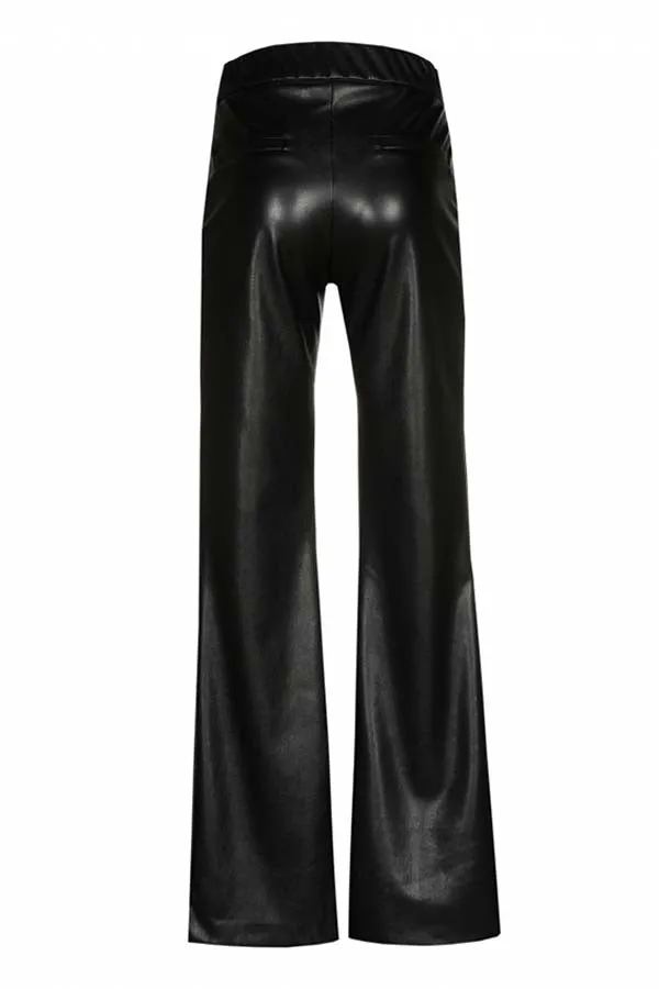 Caroline Biss STRAIGHT-FITTING ECO-LEATHER TROUSERS