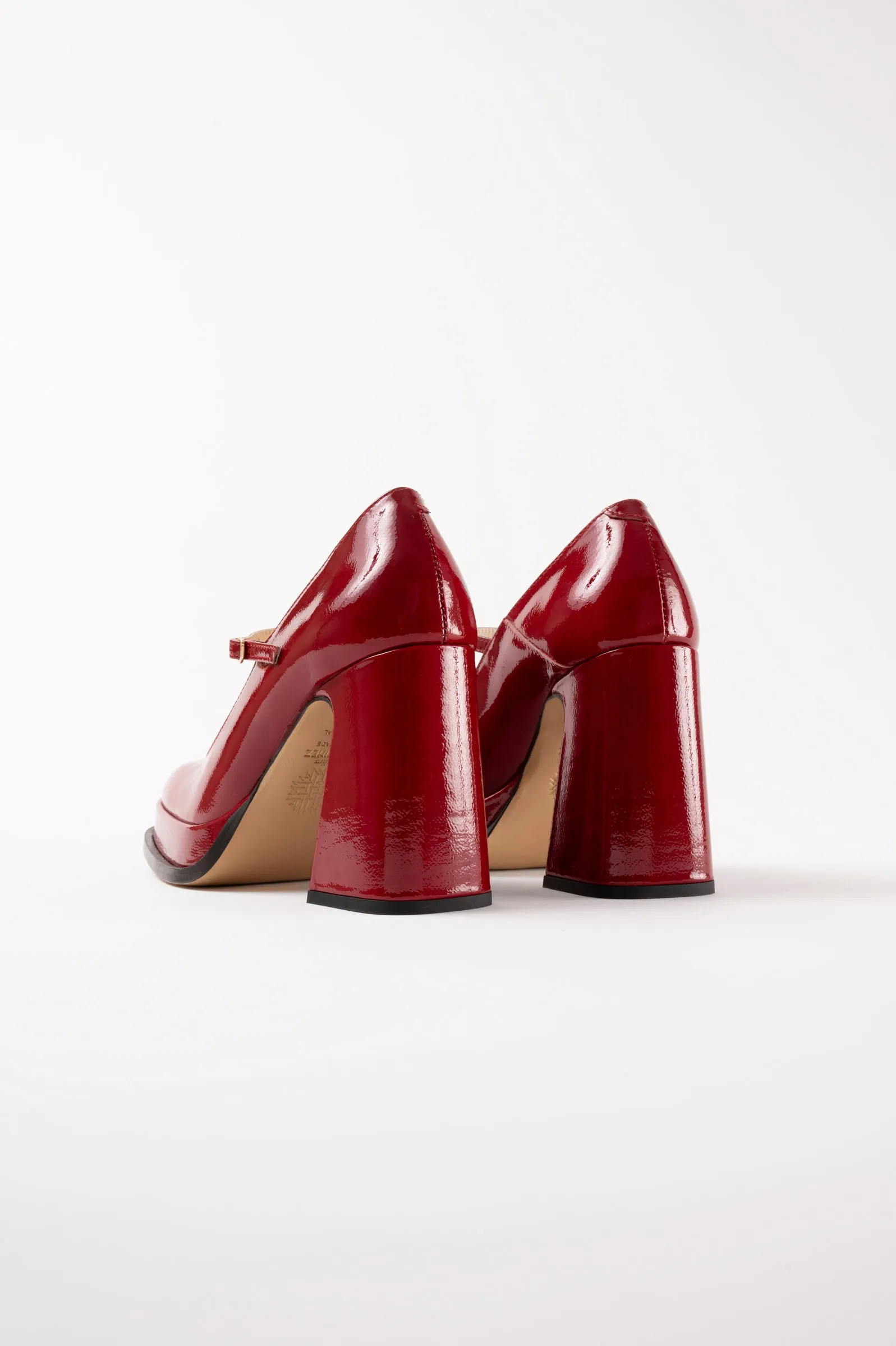 CASILDA - Berry Patent Leather Mary Jane Pumps