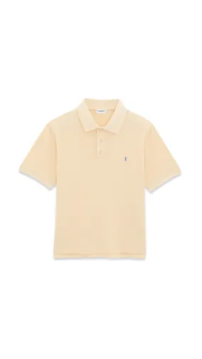 Yellow and Blue Cotton Piqué Cassandre Polo Shirt