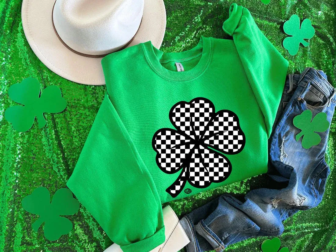 Checkered Shamrock Sweatshirt