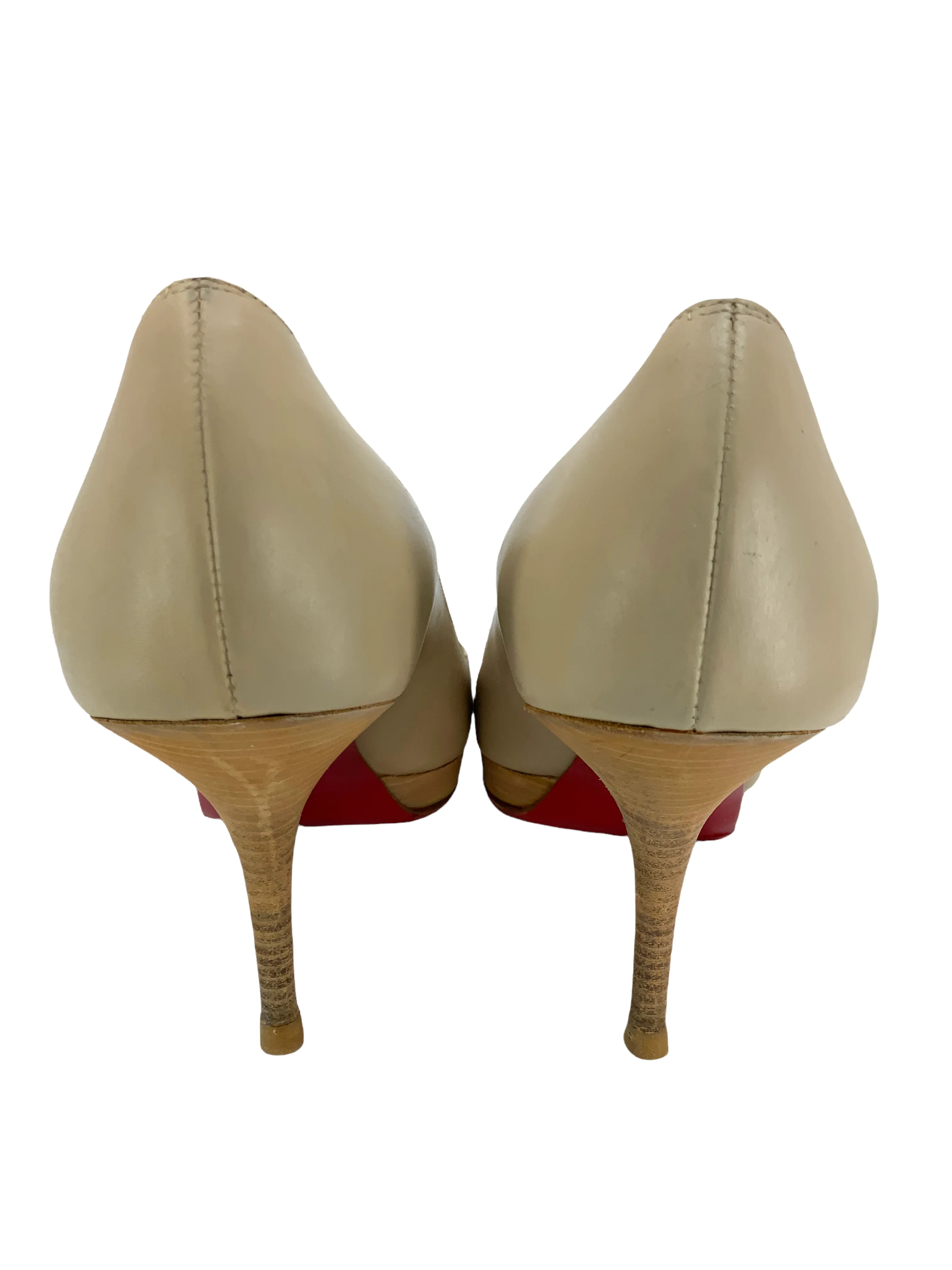 Christian Louboutin Leather Wood Simple Pumps Size 9.5