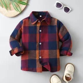 Color Block Checked Shirts for Boys - Wholesale.