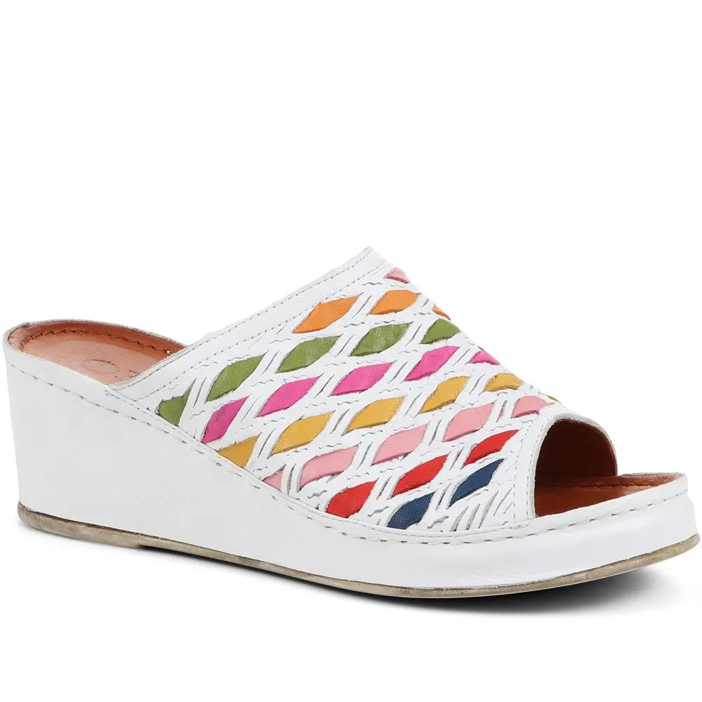 Colourful Leather Wedges