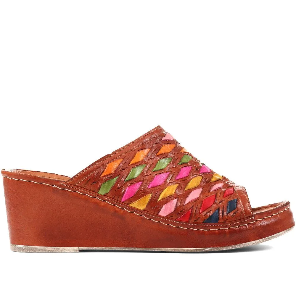 Colourful Leather Wedges