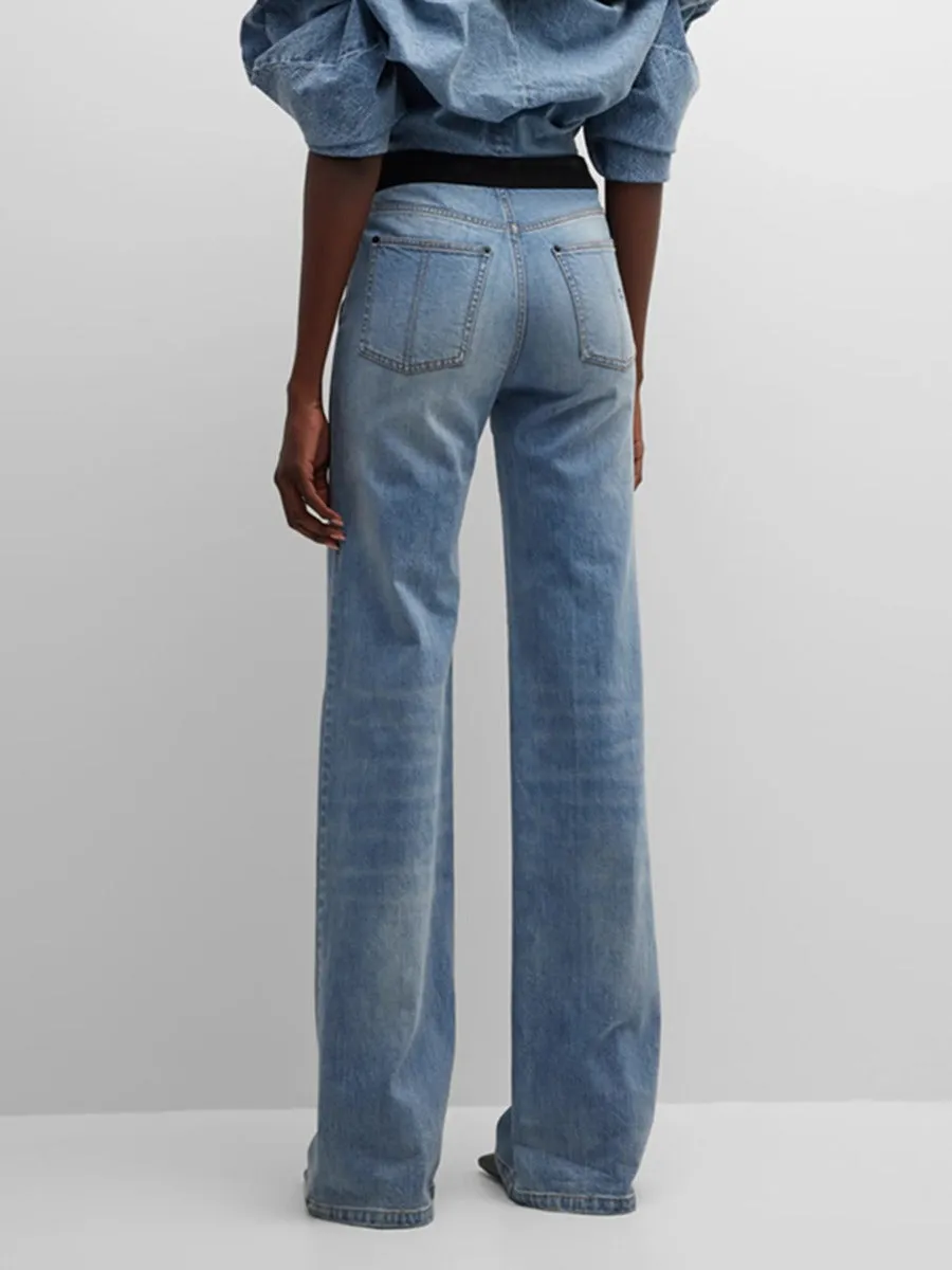 Straight Tube High Waisted Jeans