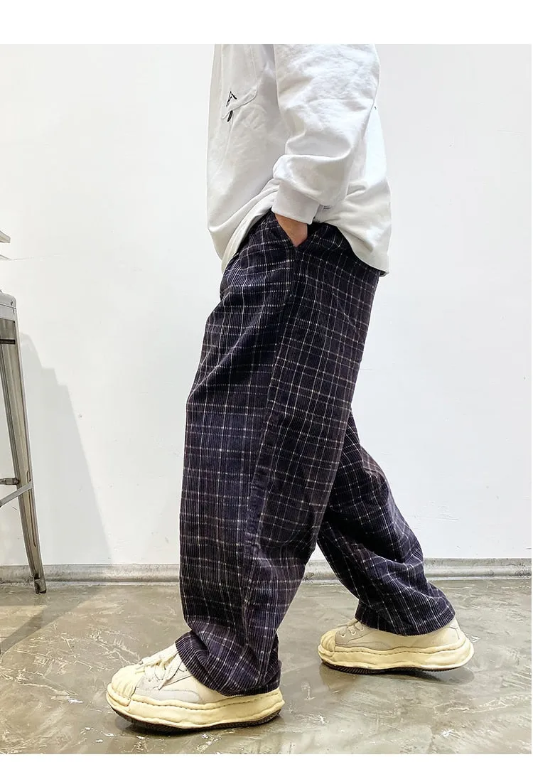 Corduroy Check Trousers