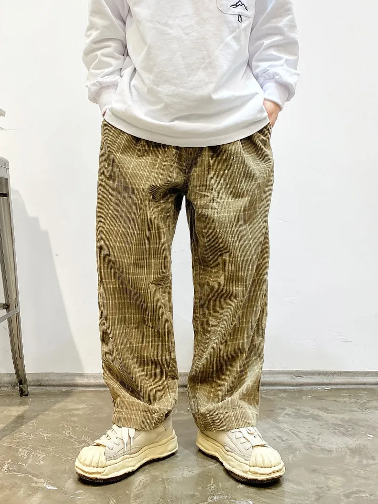 Corduroy Check Trousers