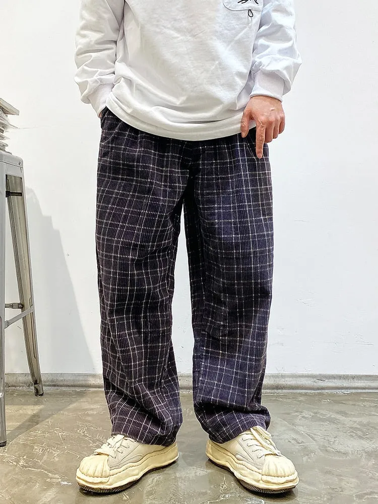 Corduroy Check Trousers