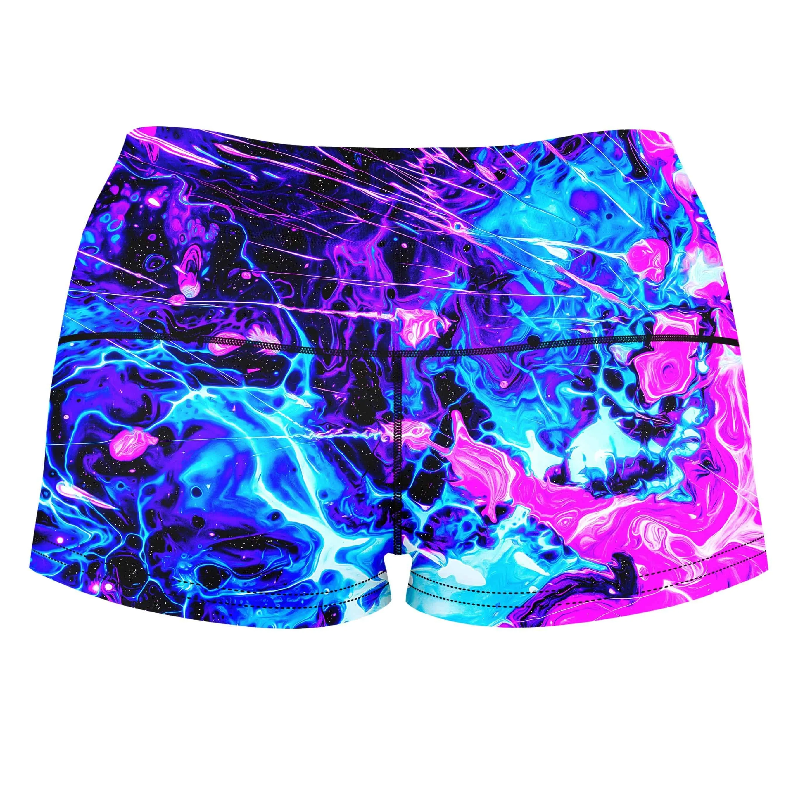 Cosmic Burst High-Waisted Women's Shorts