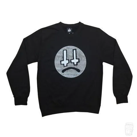 Jet Black 'Cross Face' Sweatshirt