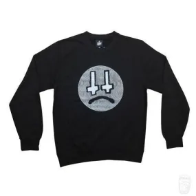 Jet Black 'Cross Face' Sweatshirt