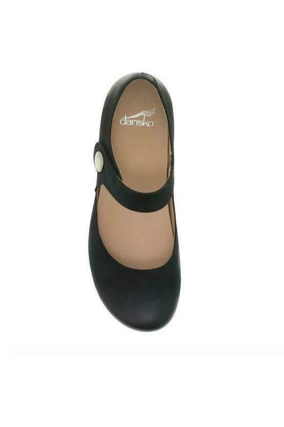 Dansko Women's Beatrice Black Burnished Nubuck Sandal