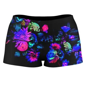 Darkest Bloom High-Waisted Women's Shorts