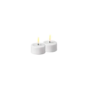 Deluxe 2-Piece Tealight LED Candle 4.1cm x 4.5cm - White