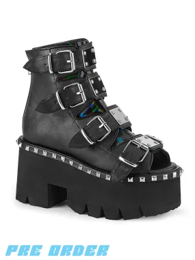 Pre-Order Demonia Ashes-70 Black Vegan Leather Boots