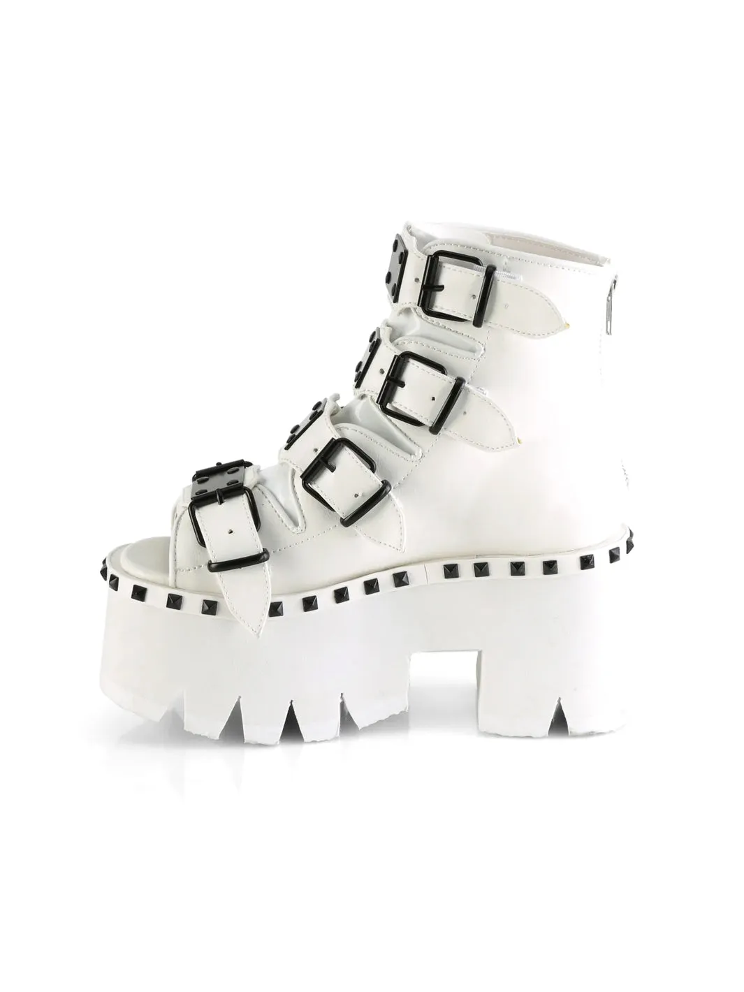 DEMONIA ASHES-70 - WHITE VEGAN LEATHER  PRE ORDER 