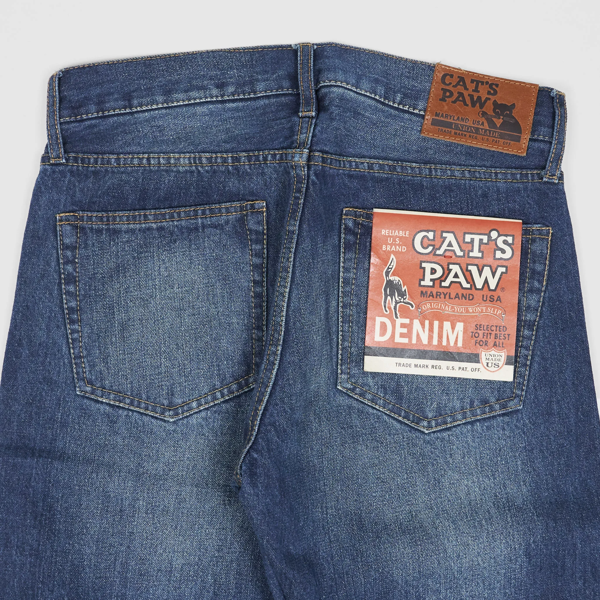 Denim Jeans with Sugar Cane Cats-Paw design