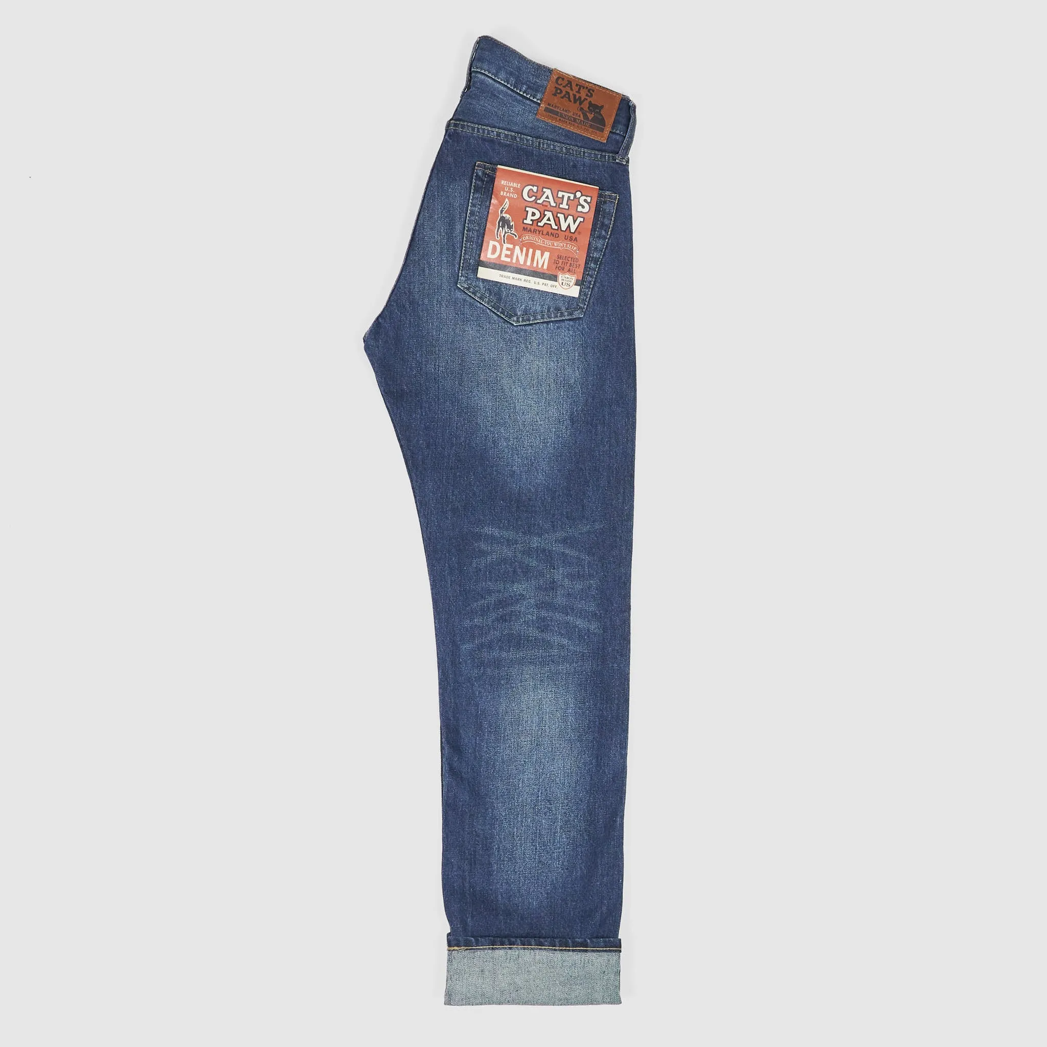 Denim Jeans with Sugar Cane Cats-Paw design