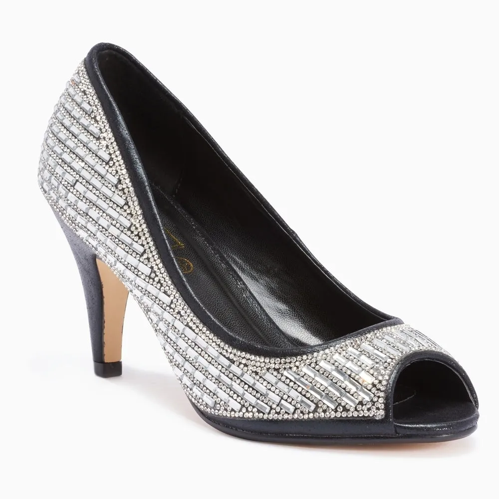 Diamante Low Heels