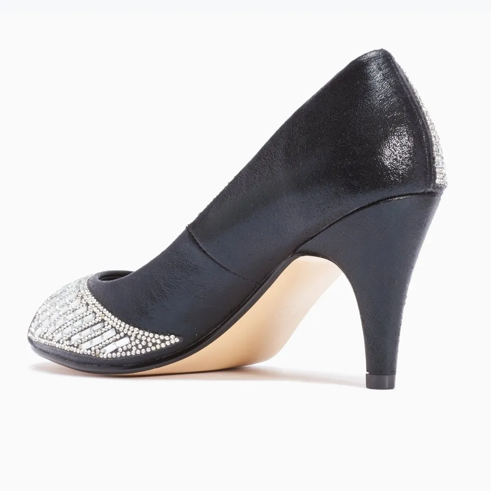 Diamante Low Heels