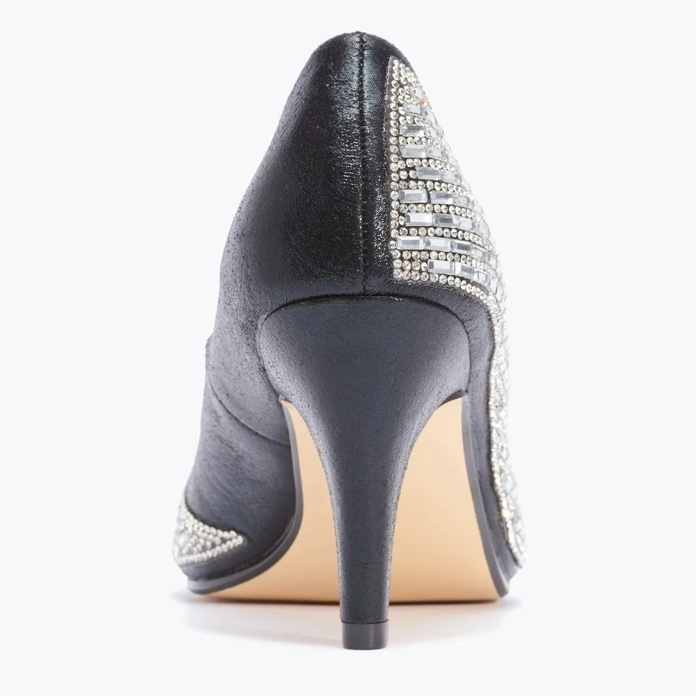 Diamante Low Heels