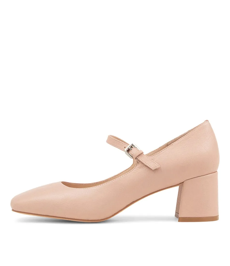 DIANA FERRARI Cartia Rose Leather Mary Jane Heels