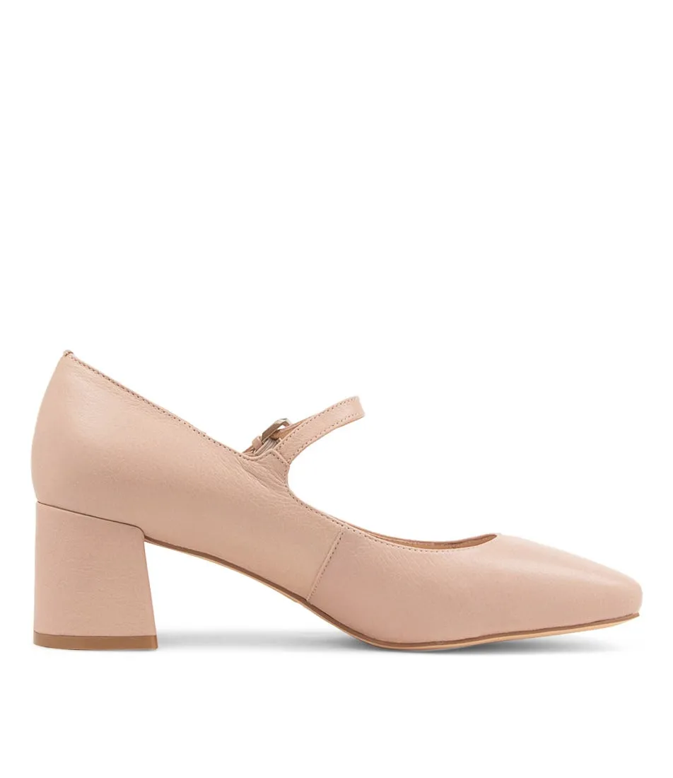 DIANA FERRARI Cartia Rose Leather Mary Jane Heels