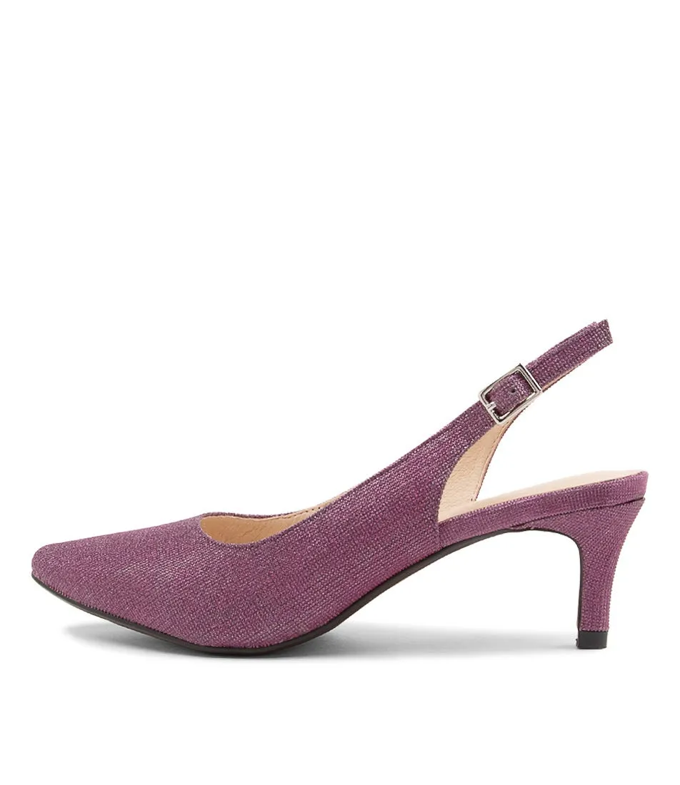 DIANA FERRARI Toocine Fuchsia Metallic Suede Heels