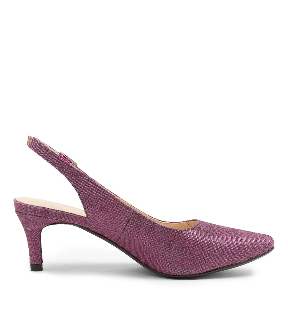 DIANA FERRARI Toocine Fuchsia Metallic Suede Heels