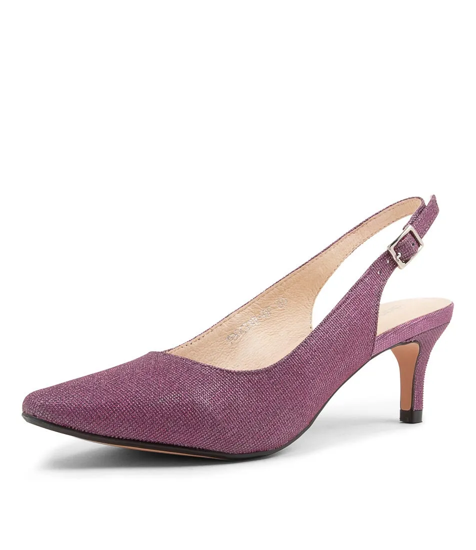 DIANA FERRARI Toocine Fuchsia Metallic Suede Heels