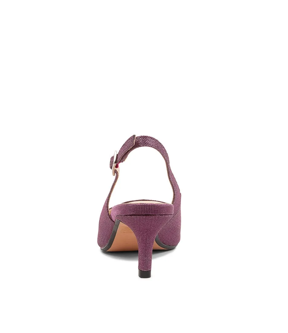 DIANA FERRARI Toocine Fuchsia Metallic Suede Heels